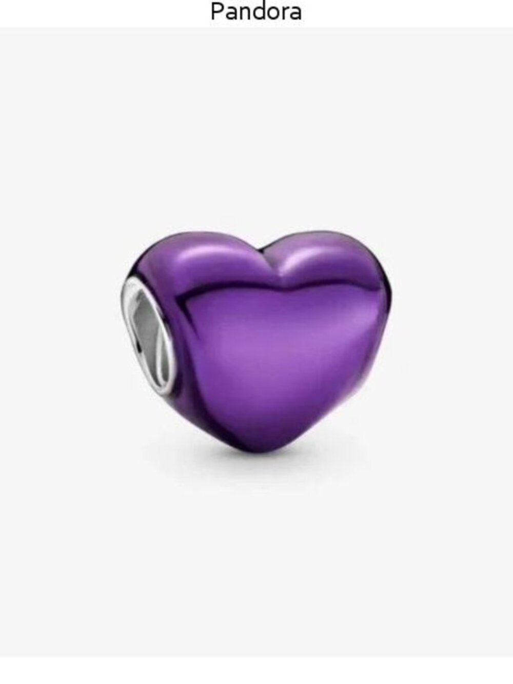 Pandora Metallic Purple Heart Charm